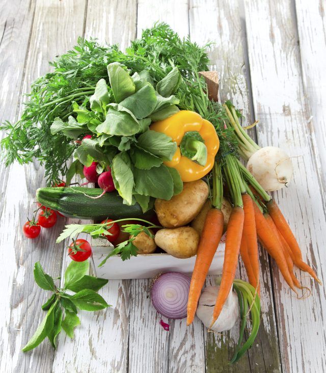 Boîte de légumes frais